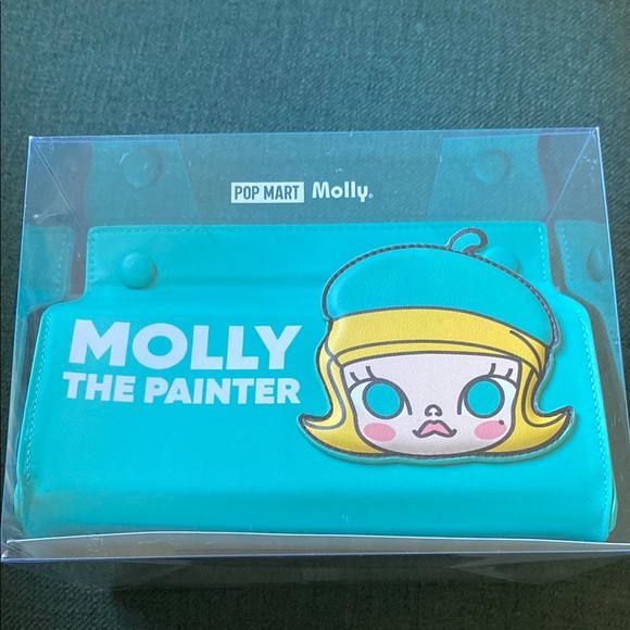 Pop Mart Molly The Painter Teal Pouch - Picture 1 of 1